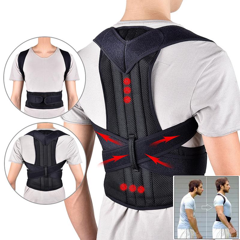 Posture Corrector Back - 1個入り、調整可能な姿勢矯正ベルト。男女兼用で、快適な着用感。日常使いに最適。上半身の背中をまっすぐに保つためのサポート。