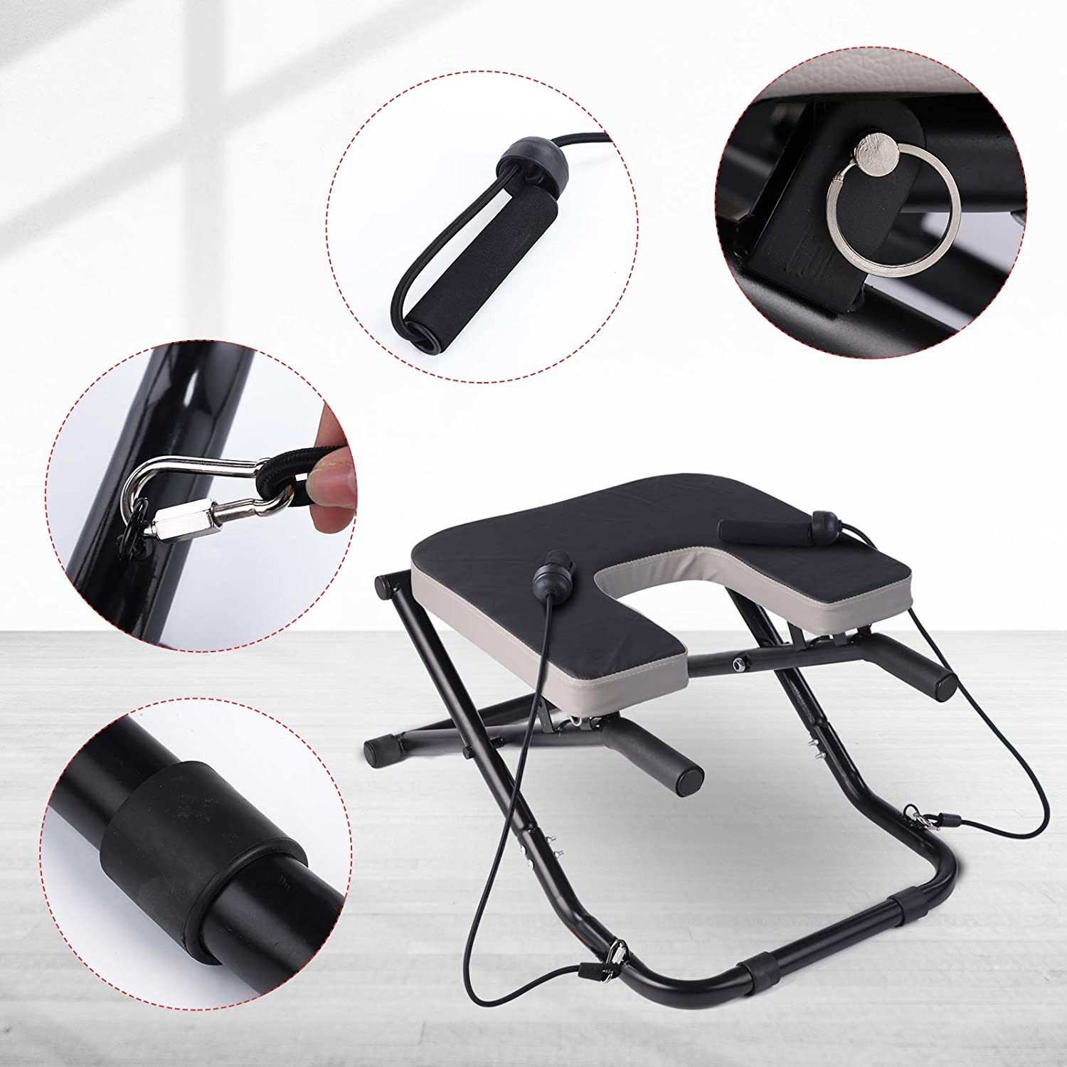 調整可能な折りたたみ式フィットネスヨガチェア。レジスタンスバ - Yoga Fitness Resistance Band のレビューと価格