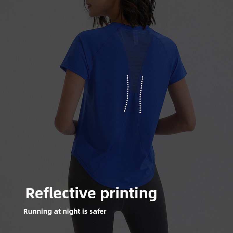 夏用スポーツ半袖レディースヨガルーズランニング速乾プロフェッ - Yoga Fitness Training のレビューと価格
