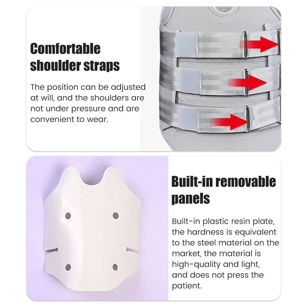 胸腰椎固定ブレース 腰椎低温熱可塑性胸腰椎プロテクター 術後 - Posture Corrector Back のレビューと価格